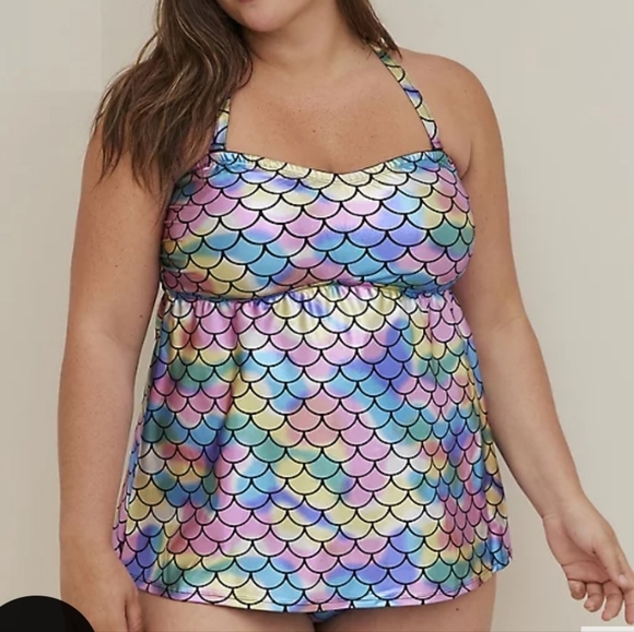 torrid Other - 🆕️🧜♀️👙 4X MERMAID PASTEL FOIL TANKINI & BOTTOMS SWIM SET👙🧜♀️